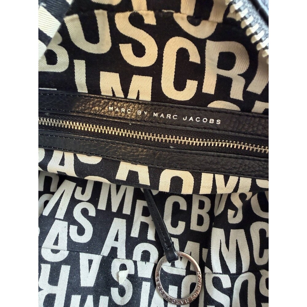 Rare Marc by Marc Jacobs $498 Black Classic Leather Satchel Purse - Picture 14 of 16